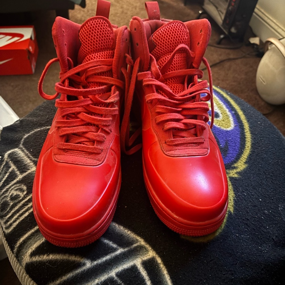 Vibrant Red High-Top Sneakers